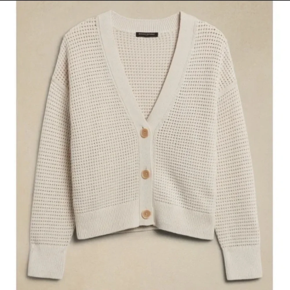 Banana Republic WAFFLE-STITCH CARDIGAN - Picture 7 of 7